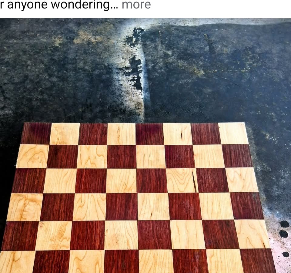 Handmade wooden checker board